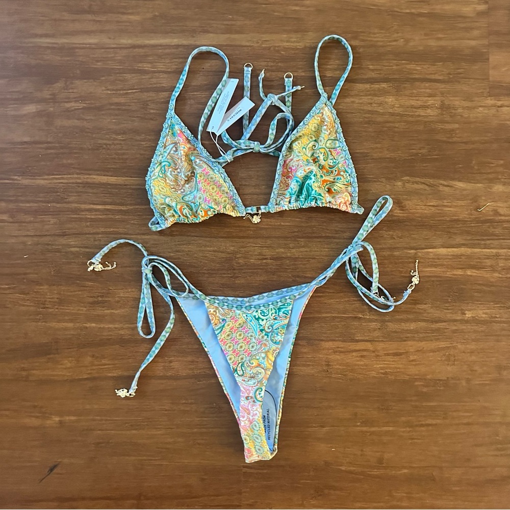 Bydee Swim Bikini: Barcelona Top and Malaga Bottom in Zephyrus - NWT